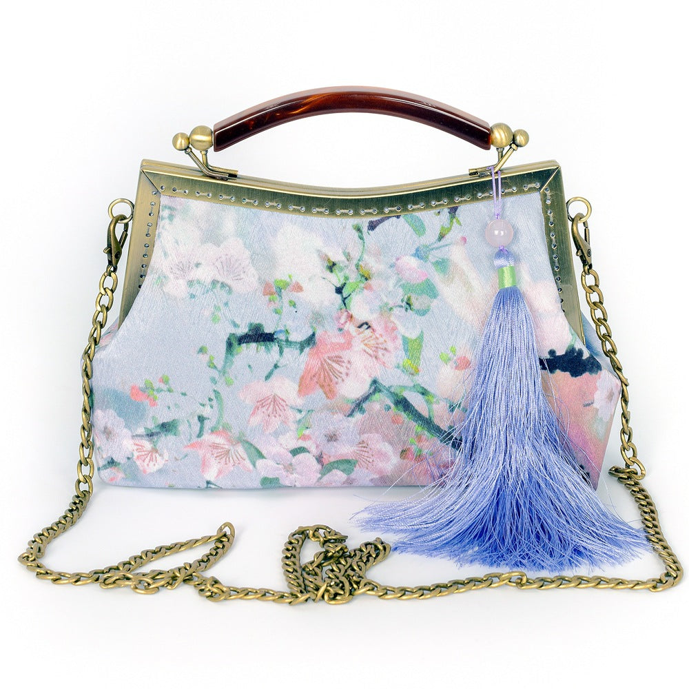 Retro Women's Bag Handmade Kisslock Bag Cheongsam