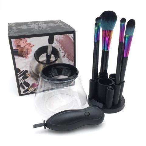 Ensemble de nettoyant pour pinceaux de maquillage électrique