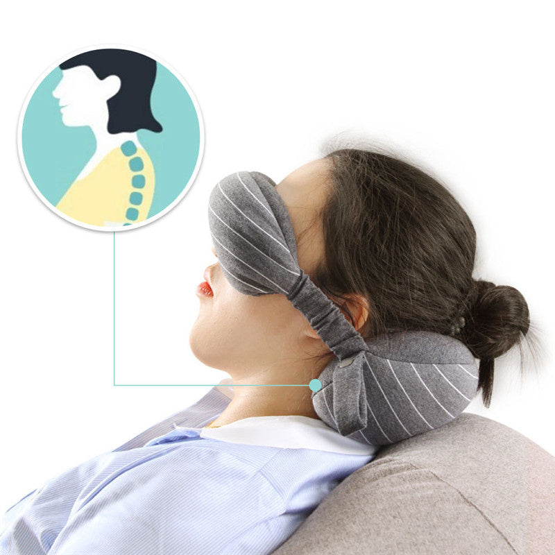 Masque pour les yeux multifonction deux en un, oreiller de bureau, oreiller Cervical, masque pour les yeux, oreiller de voyage, oreiller Cervical