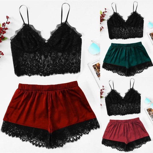 Lencería sexy traje sexy de lencería de encaje dividido para mujer sexy