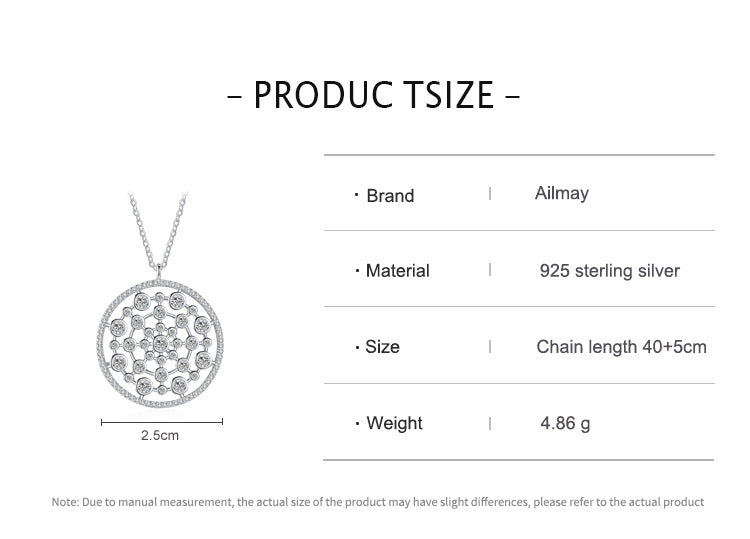 Fashion Circle Bubble Pendant Necklace For Women