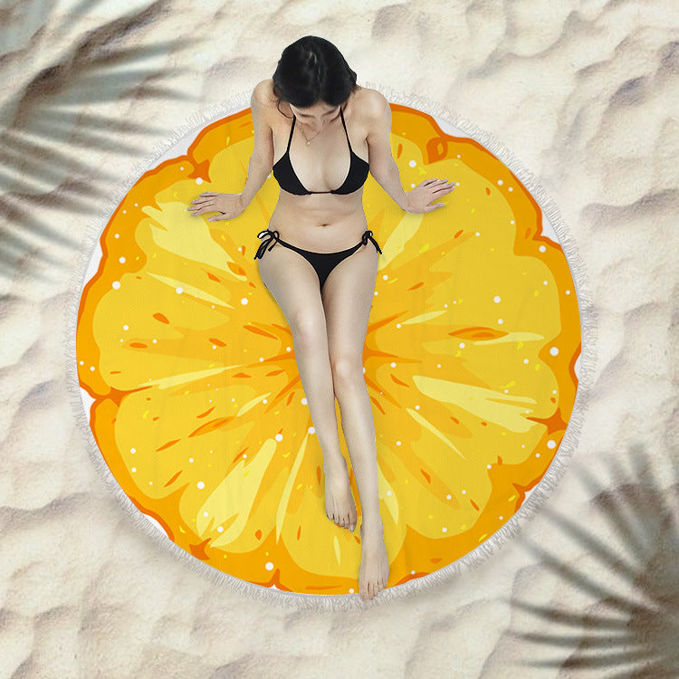 Serviette de plage à franges serviette de bain ronde serviette de plage