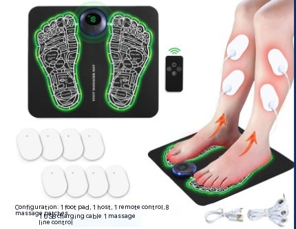 Almohadilla masajeadora eléctrica EMS para pies, Estimulador muscular para pies, estera de masaje para pies remodeladora de piernas, alivia el dolor, cuidado de la salud