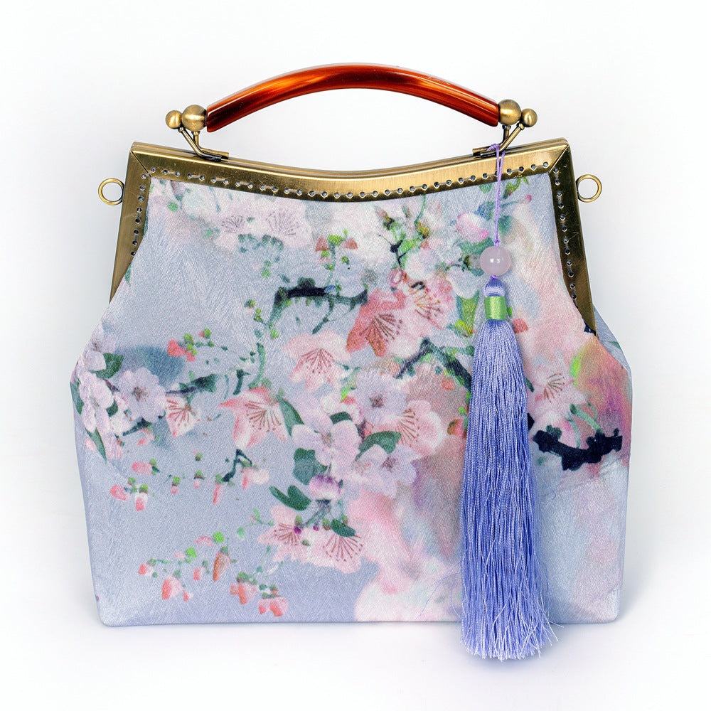 Retro Women's Bag Handmade Kisslock Bag Cheongsam