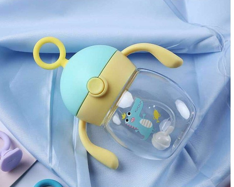 499 material TRITAN de primavera y verano, antena de copa de alta gama para bebé, taza con pajita para aprender a beber, anticaída