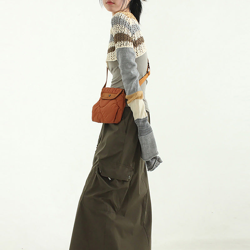 Sac à bandoulière en losange en Nylon de Style coréen décontracté