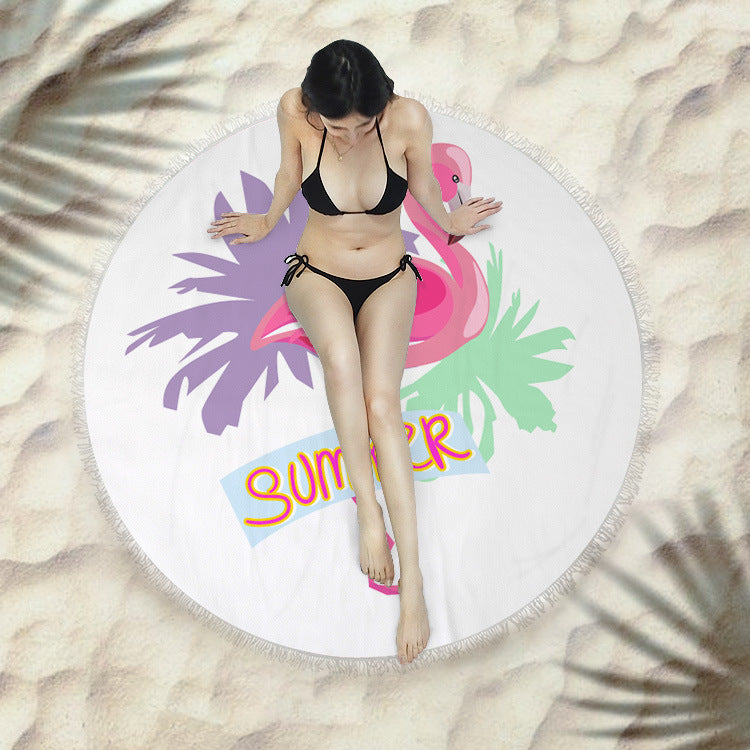 Serviette de plage à franges serviette de bain ronde serviette de plage