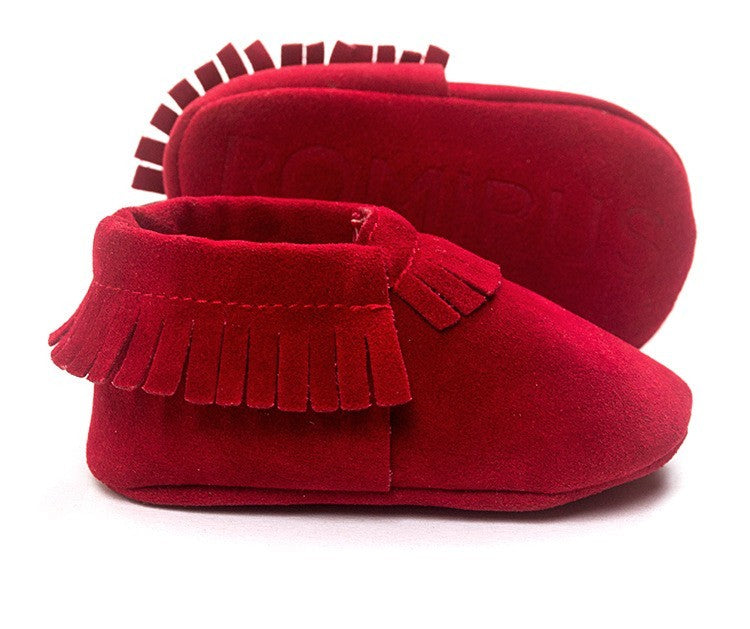 Chaussures de bébé nouveau-né en cuir suédé PU