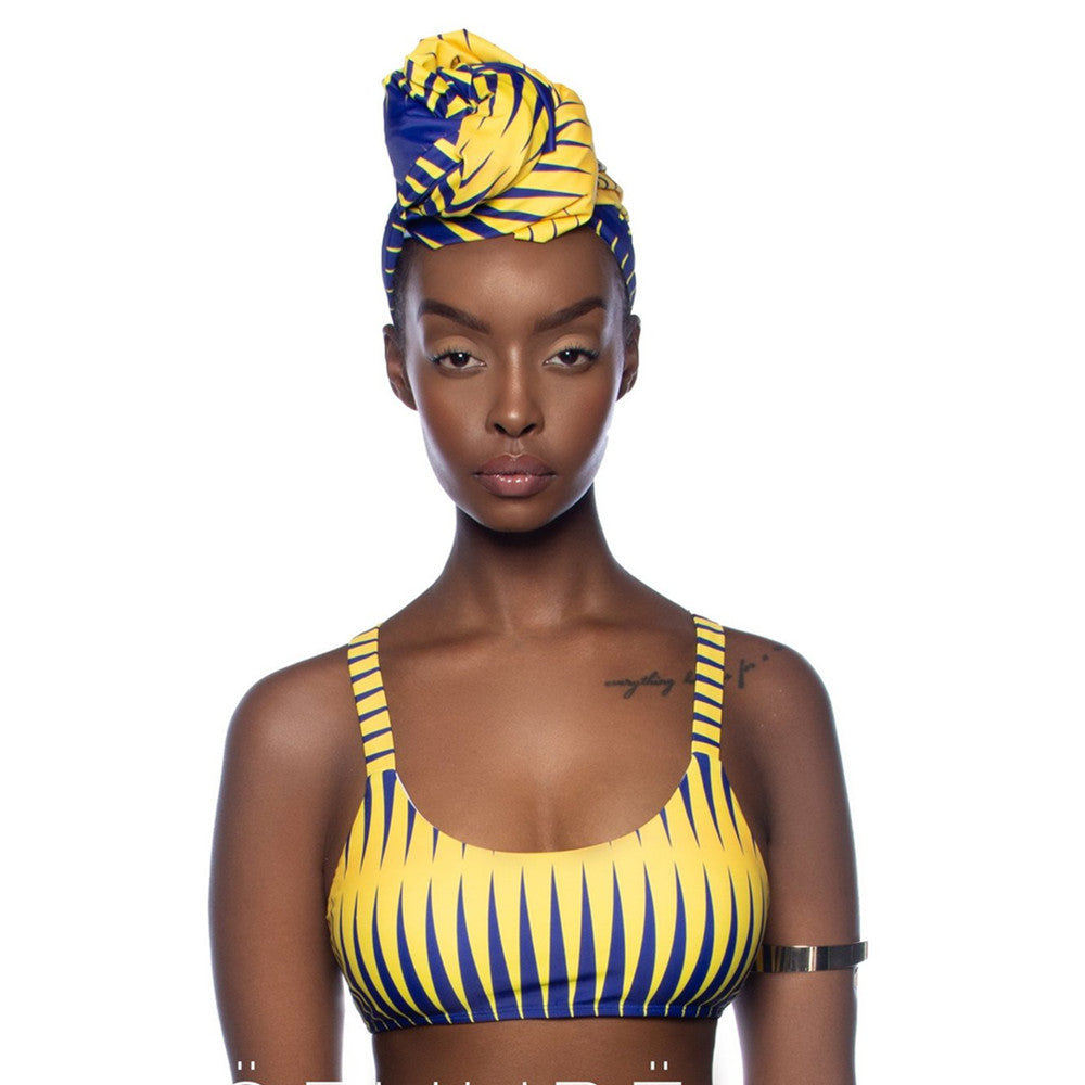 Bikini fendu taille haute