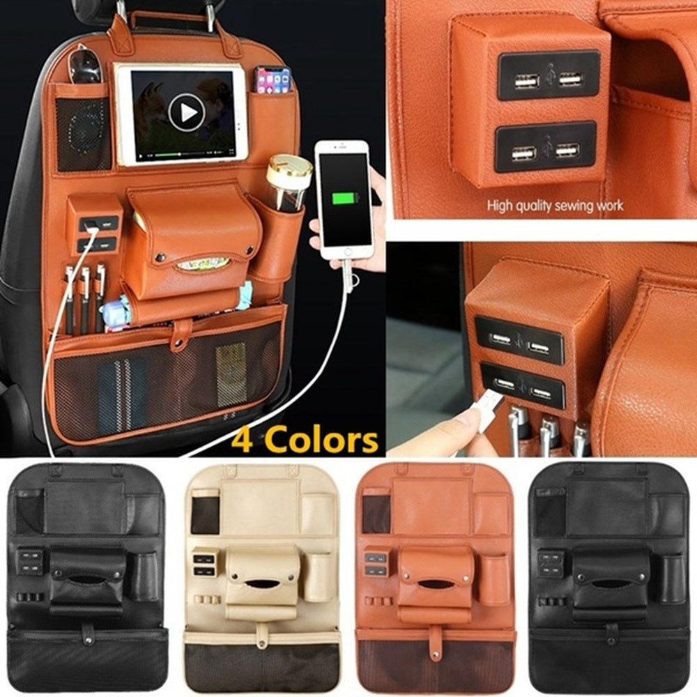 Sac de rangement de dossier de voiture, siège de rangement multifonctionnel