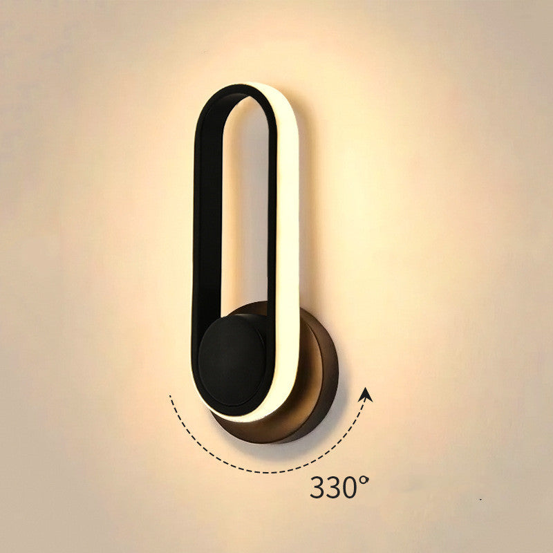 Applique murale LED rotative d'intérieur en acrylique, luminaire décoratif d'intérieur, idéal pour une chambre à coucher ou un chevet