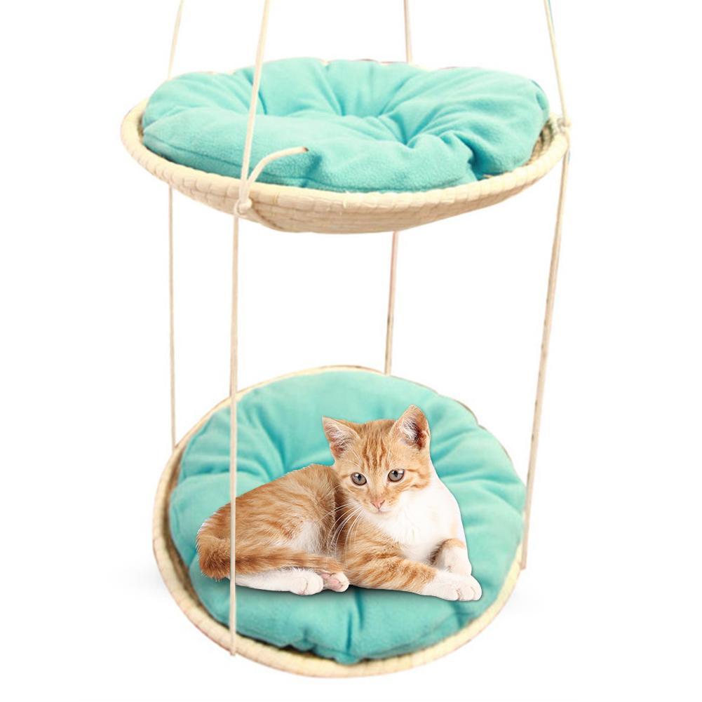 Hamac en paille pour chat, cadre d'escalade pour chat, nid pour chat