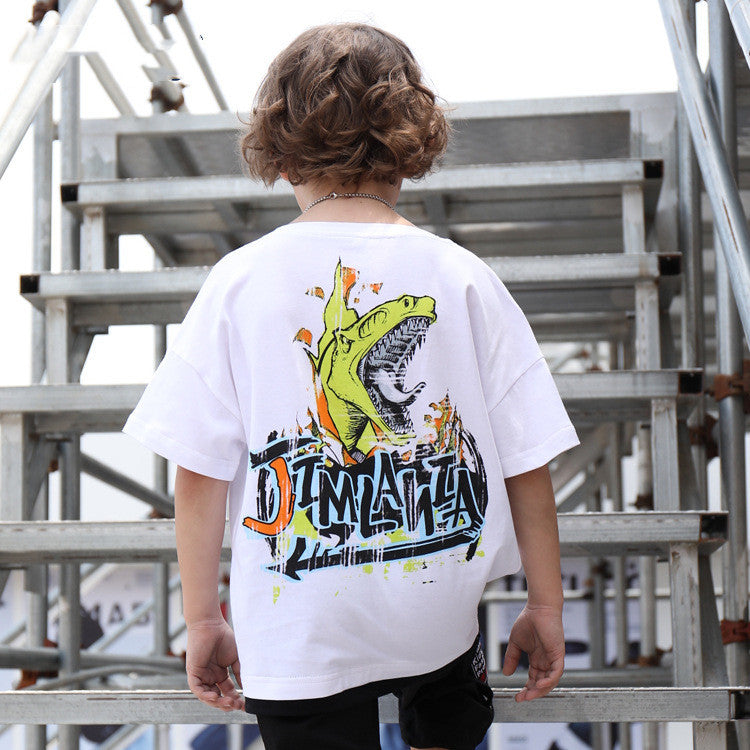 T-shirt manches courtes garçon dinosaure