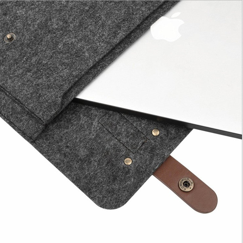 Funda protectora de fieltro para computadora simple y conveniente