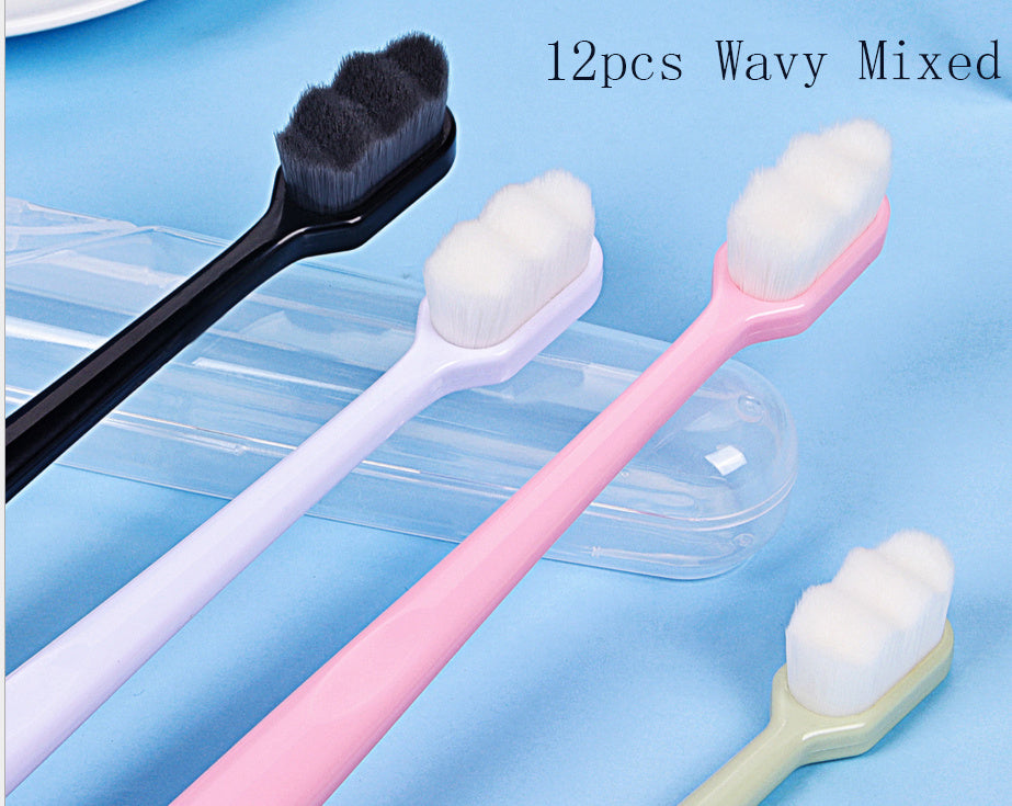Brosse à dents Ultra-fine, poils Super doux, nettoyage en profondeur, Portable, outils de soins bucco-dentaires, nettoyage buccal, voyage