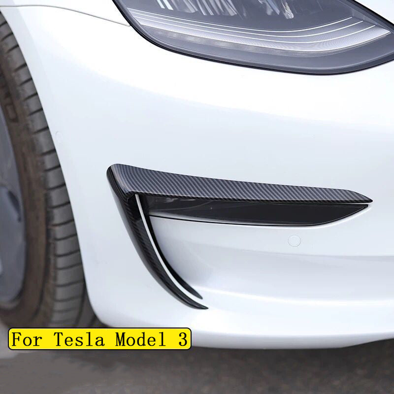 Convient aux autocollants de garniture de phare antibrouillard tesla modèle 3