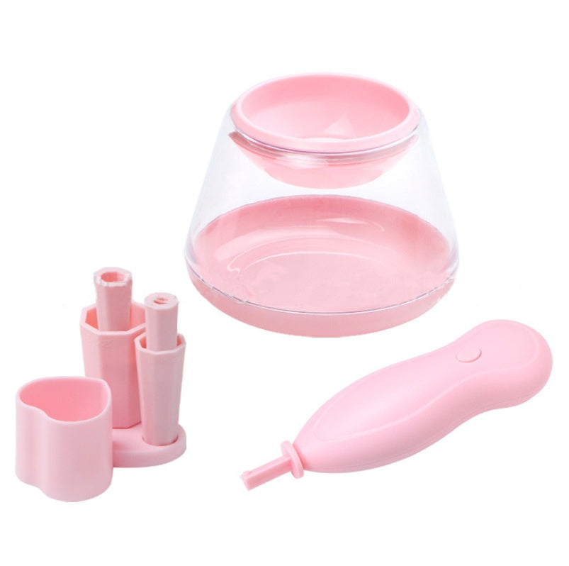 Ensemble de nettoyant pour pinceaux de maquillage électrique