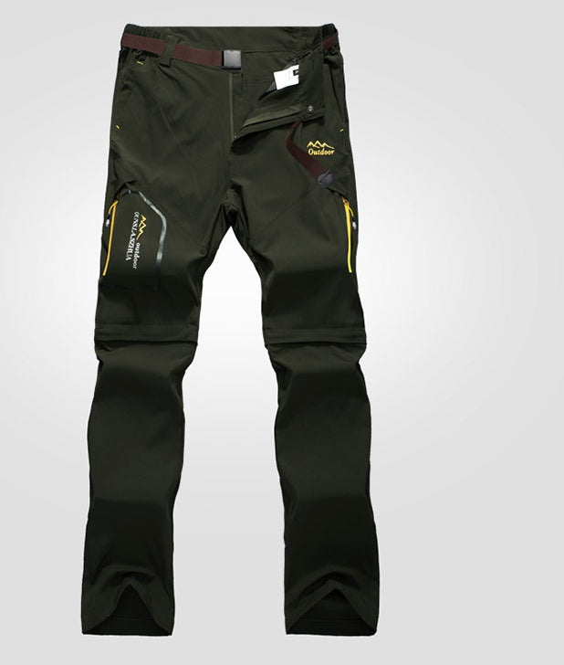 Pantalon de randonnée extensible à séchage rapide, deux shorts détachables, été