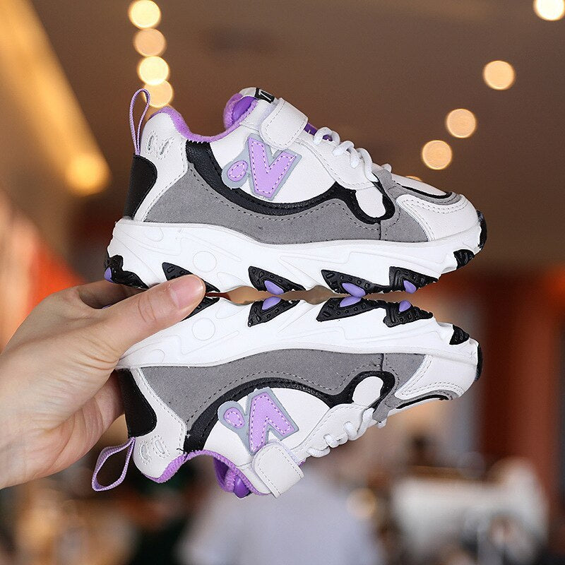 Chaussures décontractées en velours pour enfants, chaussures chaudes à la mode pour garçons, nouvelle collection automne et hiver