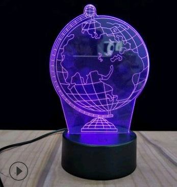 La lámpara de mesa 3D del búho de la luz de la noche llevada puede tocar colorido