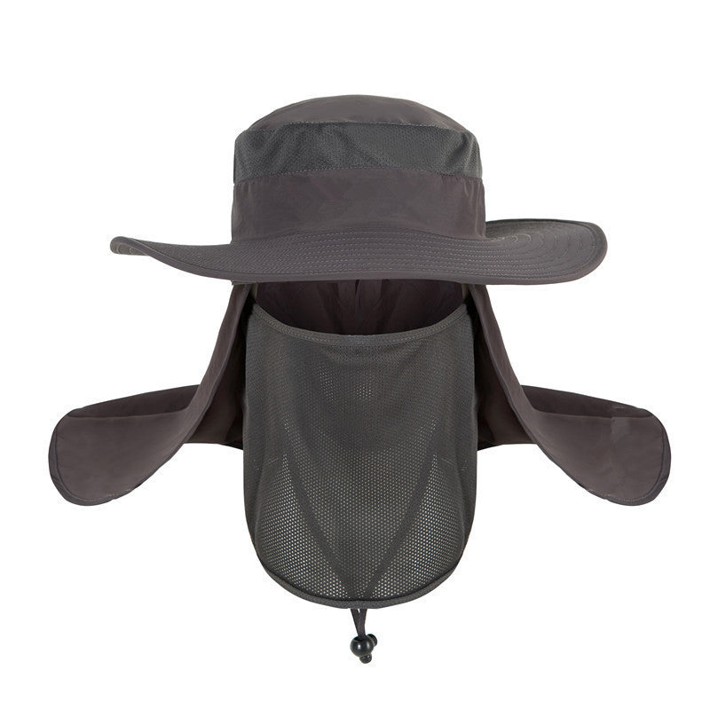 Chapeau de pêcheur avec protection à 360 degrés contre le soleil, l'eau et les UV 