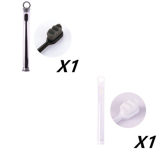 Brosse à dents Ultra-fine, poils Super doux, nettoyage en profondeur, Portable, outils de soins bucco-dentaires, nettoyage buccal, voyage