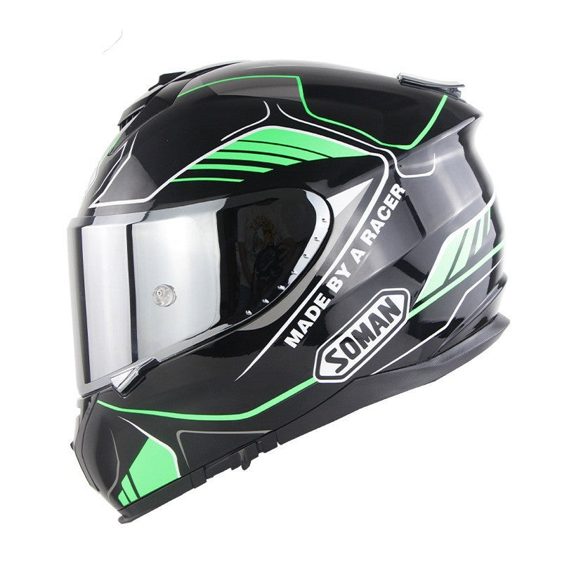 Casque intégral de moto, casque de moto à Double lentille, couverture complète