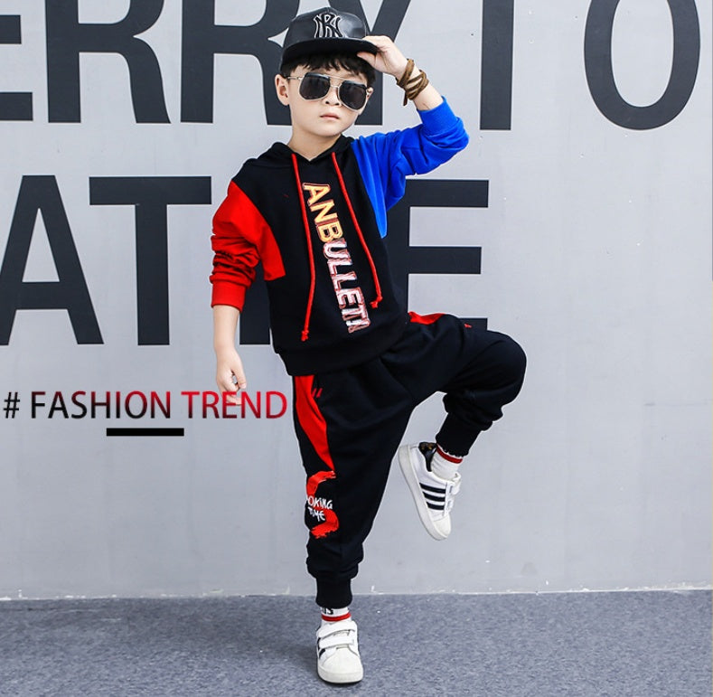 Costume de printemps pour garçons, vêtements pour enfants coréens, costume de sport deux pièces à manches longues, vêtements tendance, nouvelle collection 