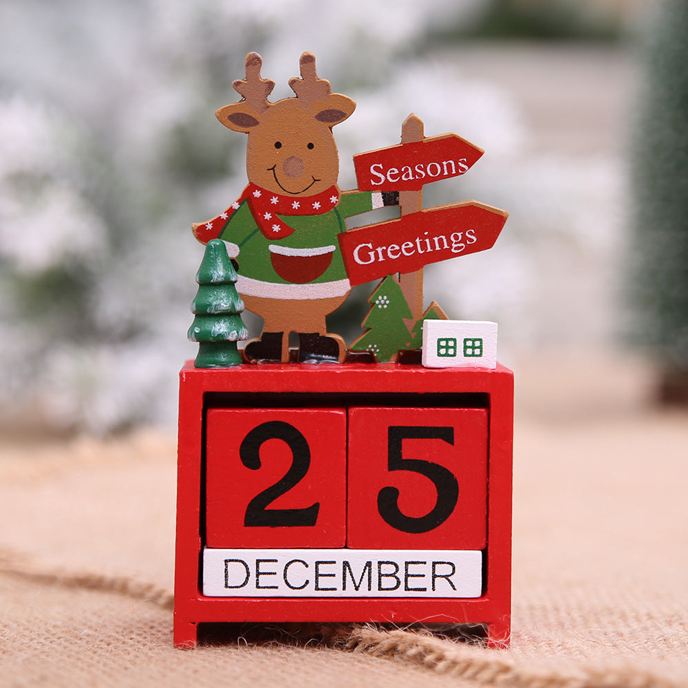 Décorations de calendrier en bois de Noël
