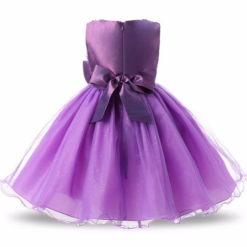 Robe princesse à fleurs pour filles, Tutu d'été, robes de fête d'anniversaire et de mariage