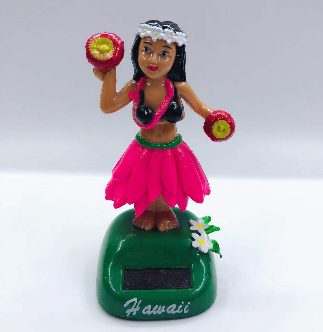Accessoires de voiture pour fille hawaïenne, balançoire solaire