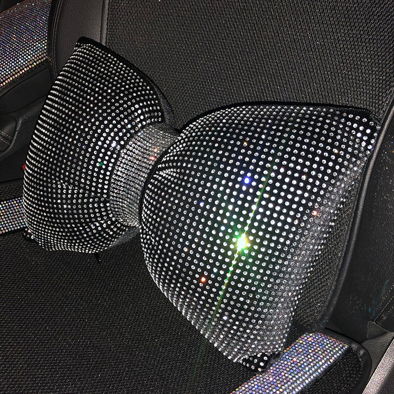 Protector de cuello para reposacabezas de coche con incrustaciones de diamantes Mantianxing