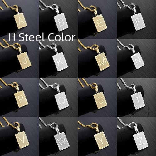 Women's Letter Fashion Stainless Steel Pendant Necklace