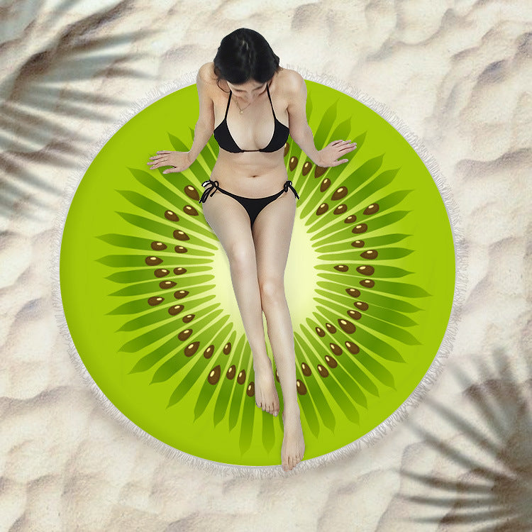 Serviette de plage à franges serviette de bain ronde serviette de plage