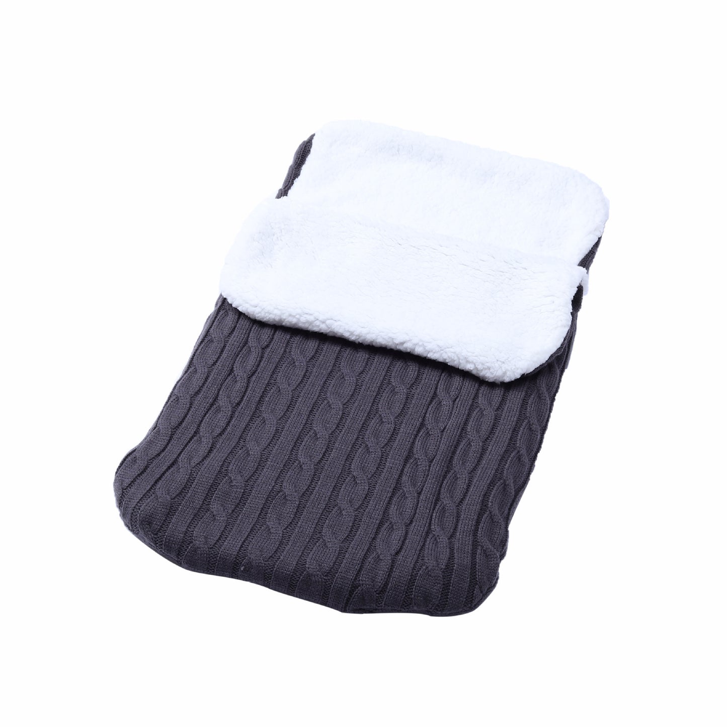 Sac de couchage épais pour bébé, doublure polaire, tricot chaud, poussette en laine