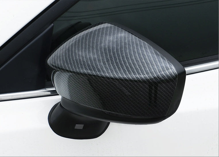 Angkesaila Coque de Couverture de Miroir en Fiber de Carbone Bande Lumineuse décorative