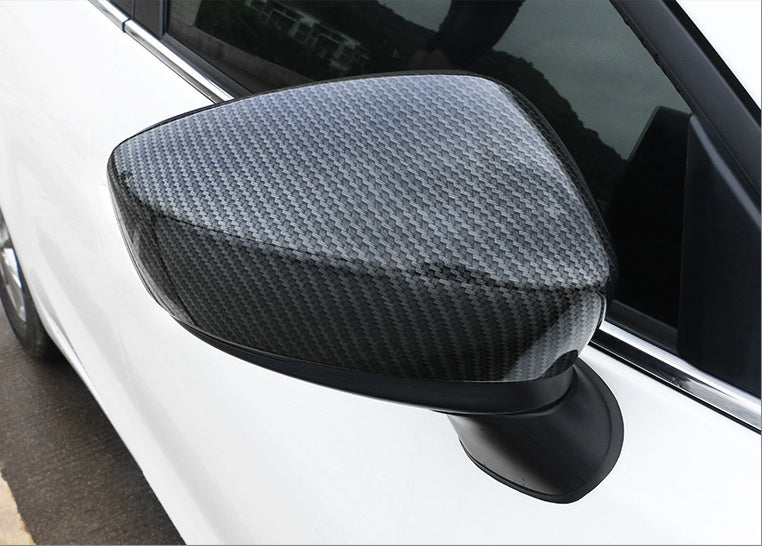 Angkesaila Coque de Couverture de Miroir en Fiber de Carbone Bande Lumineuse décorative