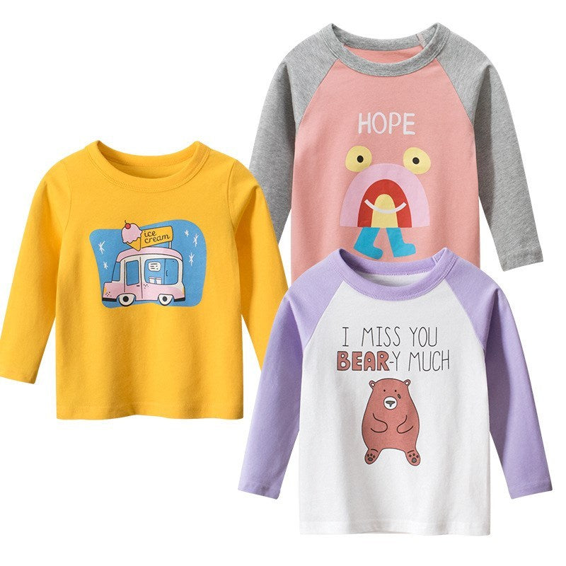 T-shirt coréen à manches longues pour filles, vêtements pour bébés