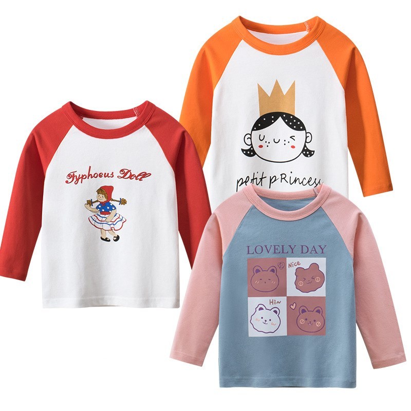 T-shirt coréen à manches longues pour filles, vêtements pour bébés