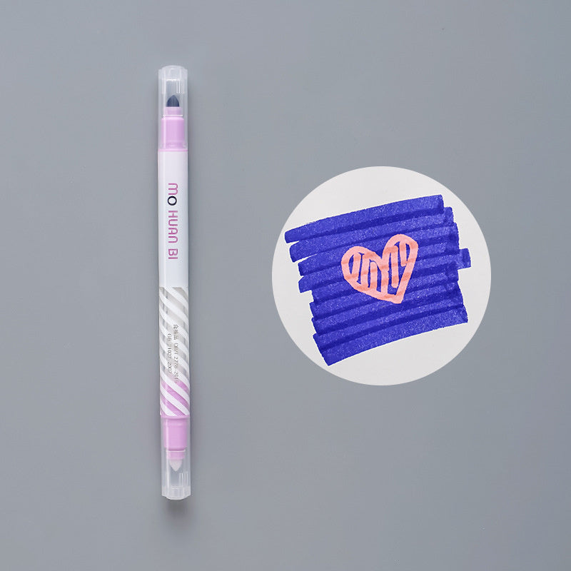 Stylo surligneur à changement de couleur pour étudiants