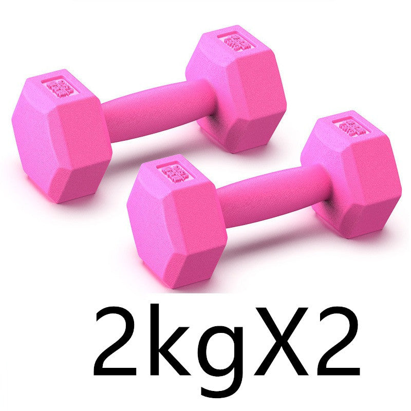 Haltères pour hommes, entraînement musculaire des bras, haltères caoutchoutés pour la maison, équipement de Fitness pour femmes