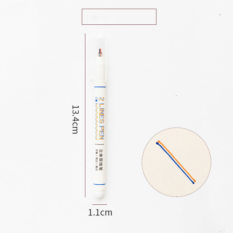 Les étudiants utilisent un stylo à main bicolore pour marquer le surligneur clé