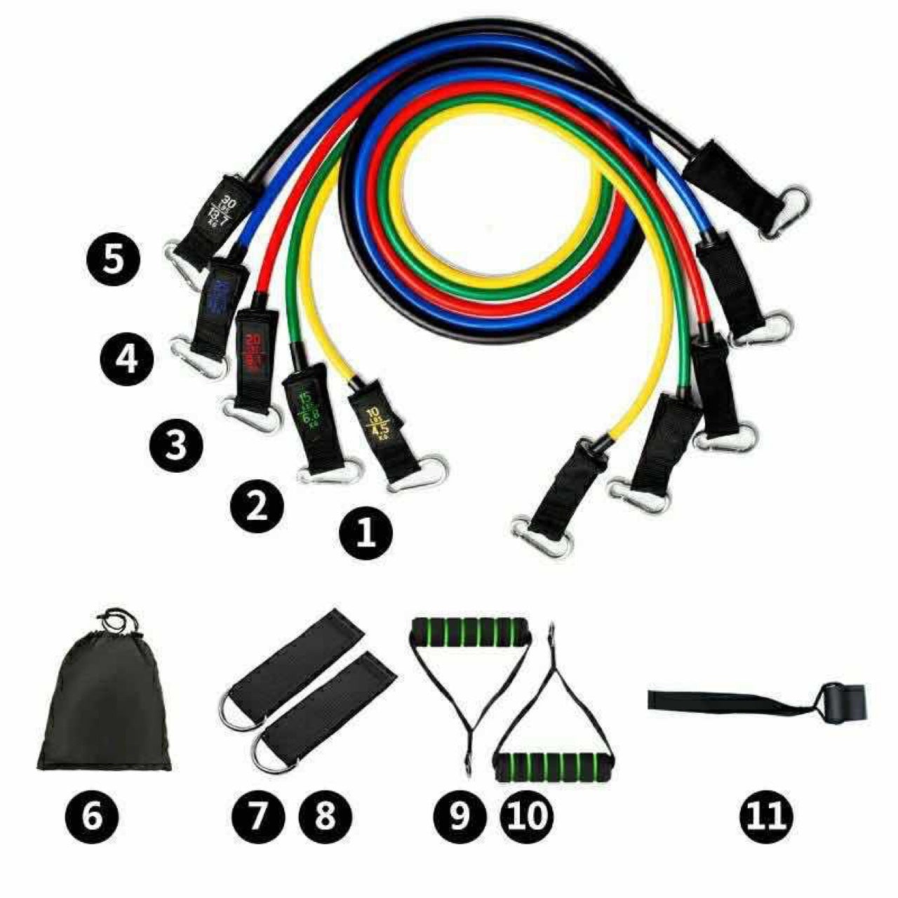La cuerda de tracción del látex ejercita la banda de la yoga del entrenamiento del estiramiento de las bandas de la resistencia