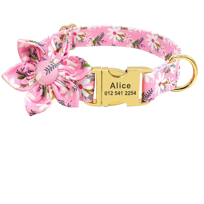 Collier de chien imprimé à la mode collier de chien en Nylon personnalisé colliers de chat de chiot de compagnie personnalisés colliers d'étiquette d'identification gravés accessoires de chien