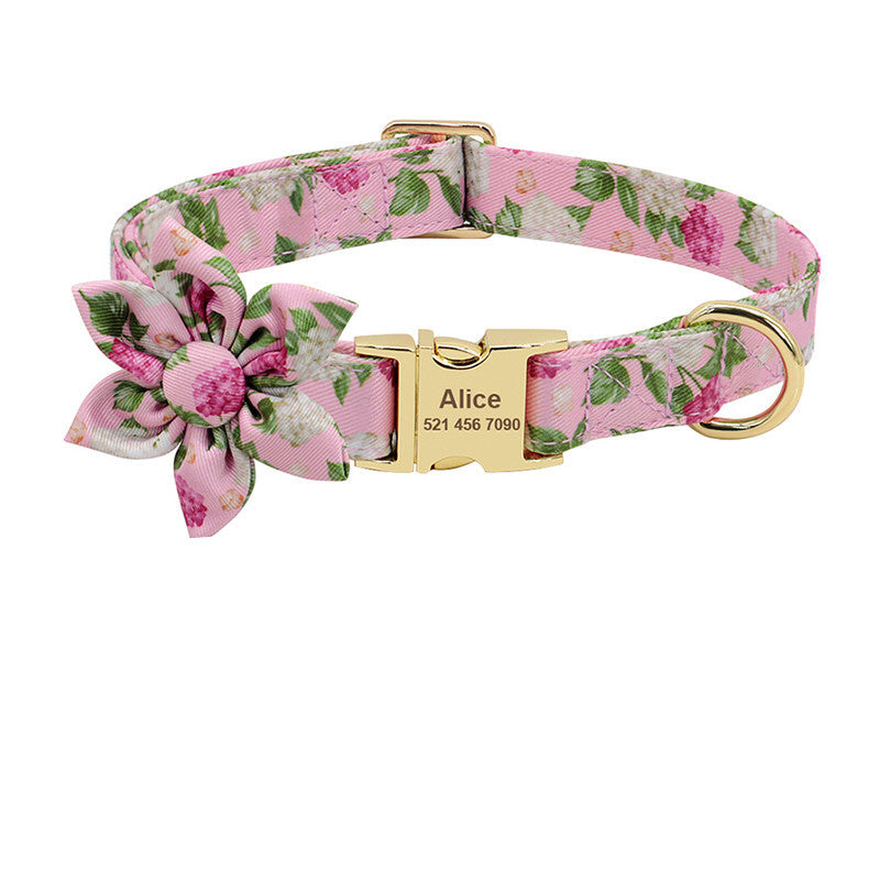 Collier de chien imprimé à la mode collier de chien en Nylon personnalisé colliers de chat de chiot de compagnie personnalisés colliers d'étiquette d'identification gravés accessoires de chien
