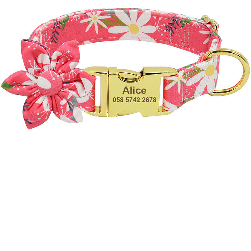 Collier de chien imprimé à la mode collier de chien en Nylon personnalisé colliers de chat de chiot de compagnie personnalisés colliers d'étiquette d'identification gravés accessoires de chien