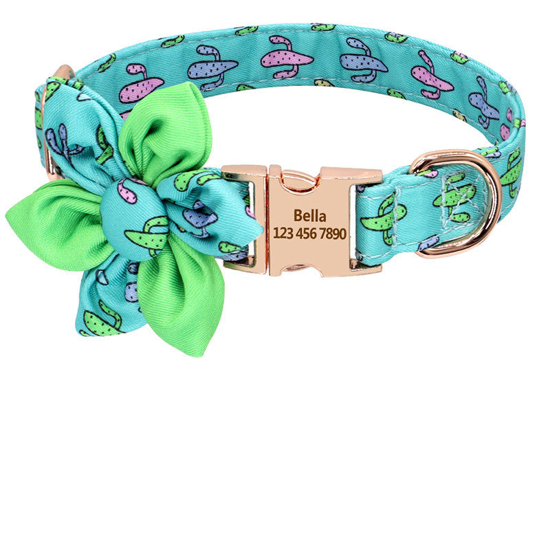 Collier de chien imprimé à la mode collier de chien en Nylon personnalisé colliers de chat de chiot de compagnie personnalisés colliers d'étiquette d'identification gravés accessoires de chien