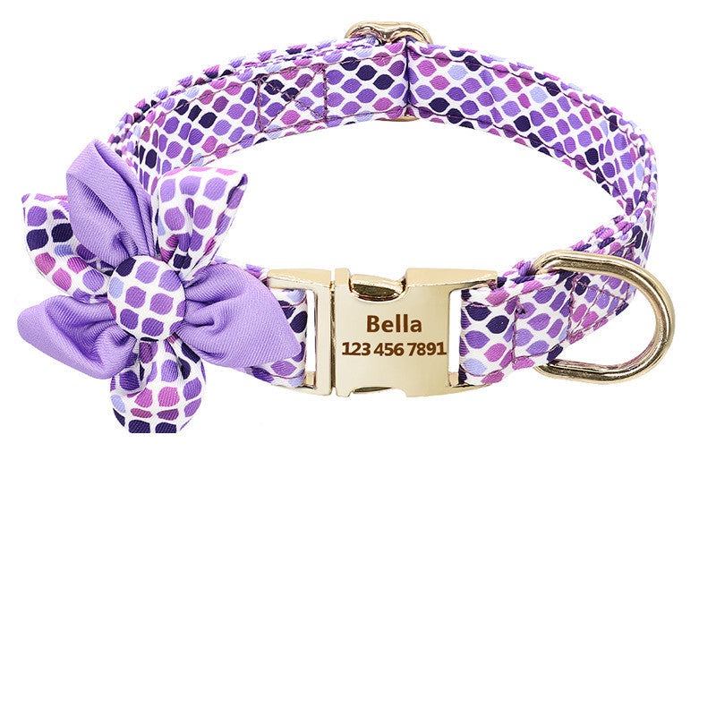 Collier de chien imprimé à la mode collier de chien en Nylon personnalisé colliers de chat de chiot de compagnie personnalisés colliers d'étiquette d'identification gravés accessoires de chien
