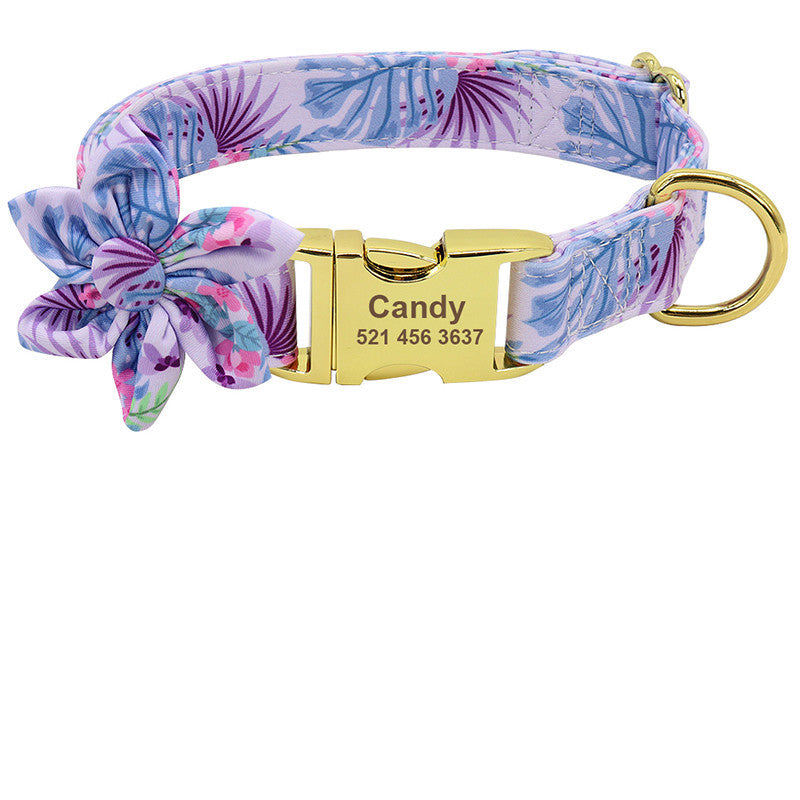 Collier de chien imprimé à la mode collier de chien en Nylon personnalisé colliers de chat de chiot de compagnie personnalisés colliers d'étiquette d'identification gravés accessoires de chien