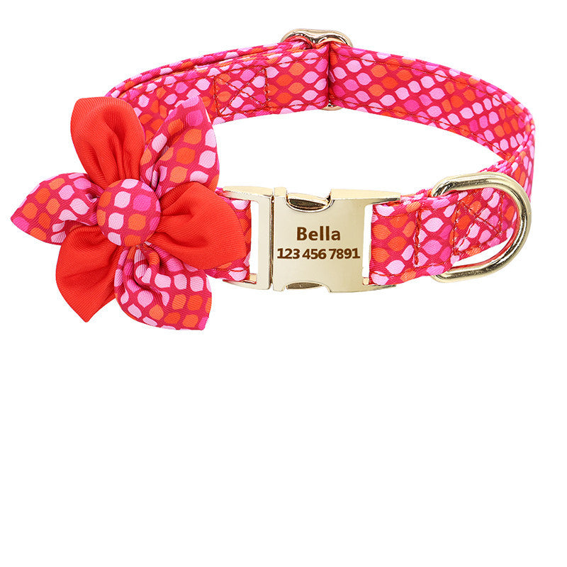 Collier de chien imprimé à la mode collier de chien en Nylon personnalisé colliers de chat de chiot de compagnie personnalisés colliers d'étiquette d'identification gravés accessoires de chien